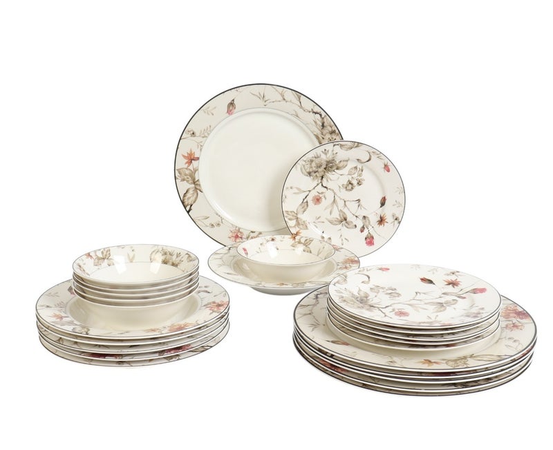 HOMEVEO High-quality 24-piece porcelain dinnerware set with an elegant design – luxurious style for every occasion - Image 5